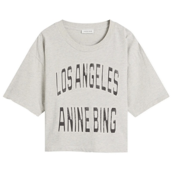 Anine Bing Tops - ANINE BING Johnny Cropped Tee